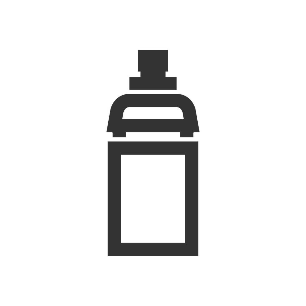 wielersport water fles icoon in dik schets stijl. zwart en wit monochroom vector illustratie.