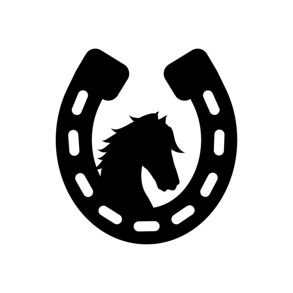 paard icoon vector. hoefijzer illustratie teken. hengst symbool of logo. vector