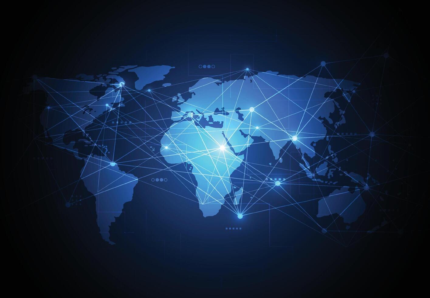 wereldwijde netwerkverbinding. wereldkaartpunt en lijnsamenstelling concept van globale zaken. vector illustratie