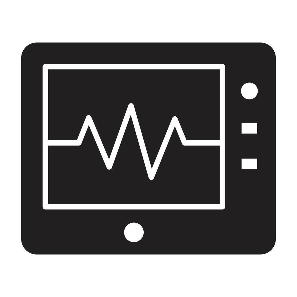 elektrocardiogram vlak icoon. vector