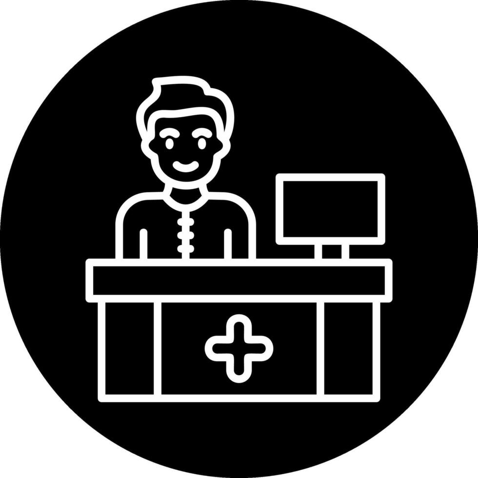 receptioniste vector icon