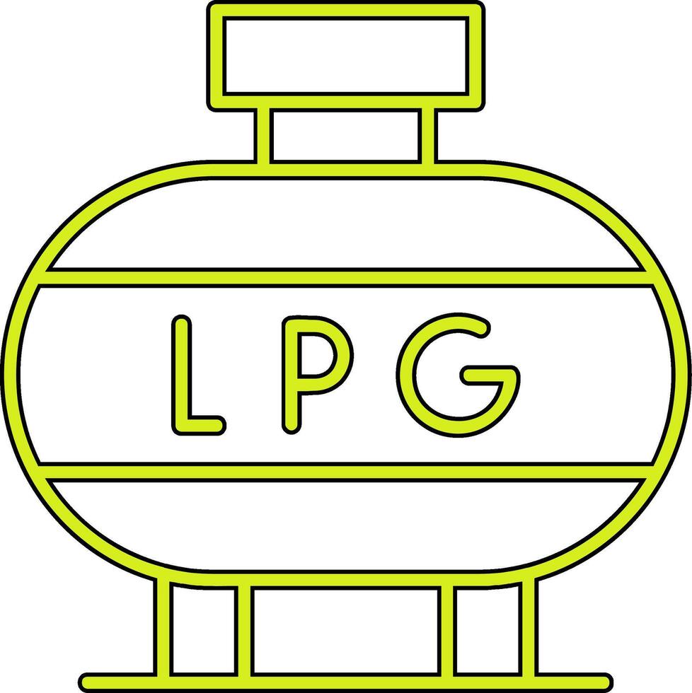 vloeibaar gemaakt petroleum gas- vector icoon