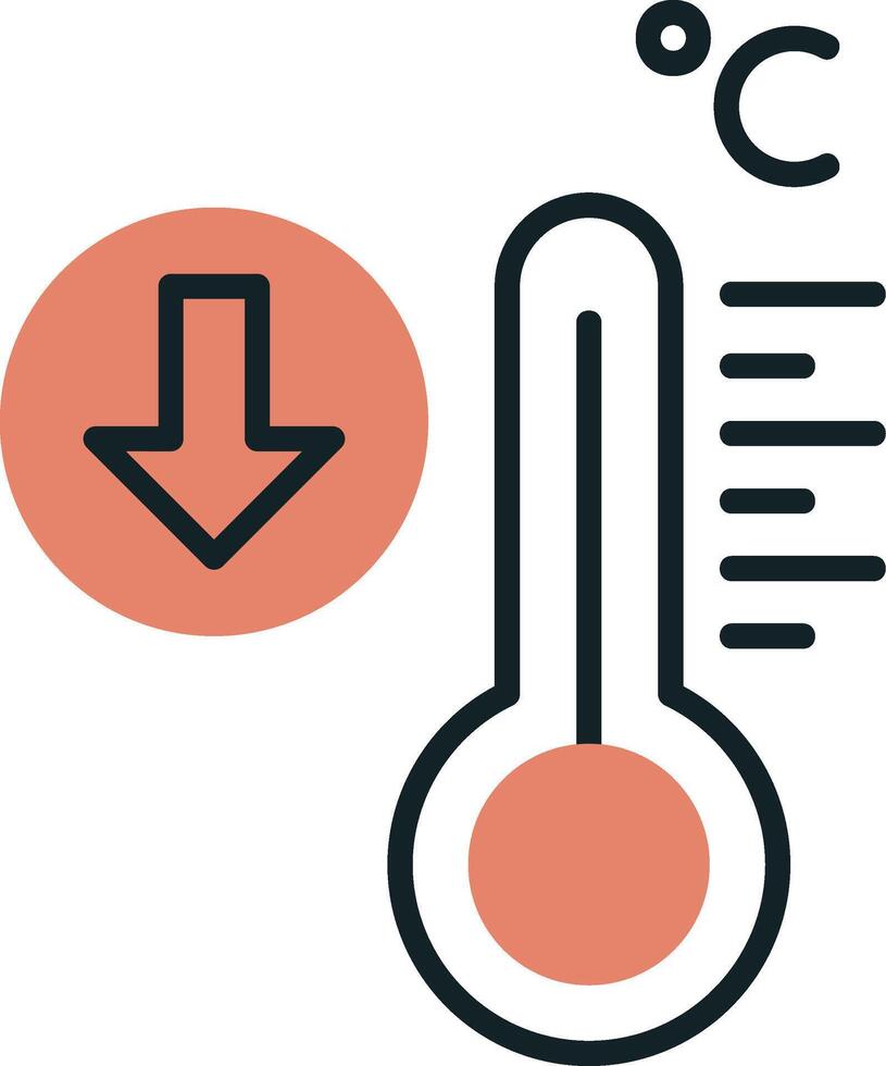 laag temperatuur vector icoon