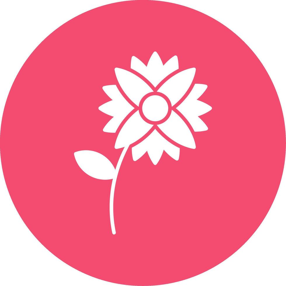 bloem glyph cirkel icoon vector