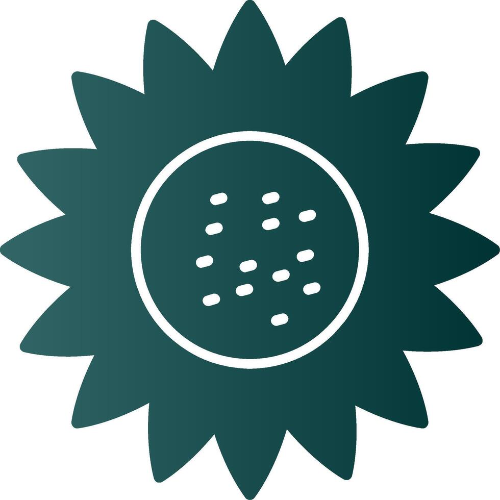 zonnebloem glyph helling icoon vector