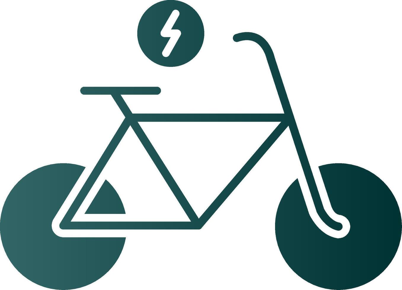 elektrisch fiets glyph helling icoon vector