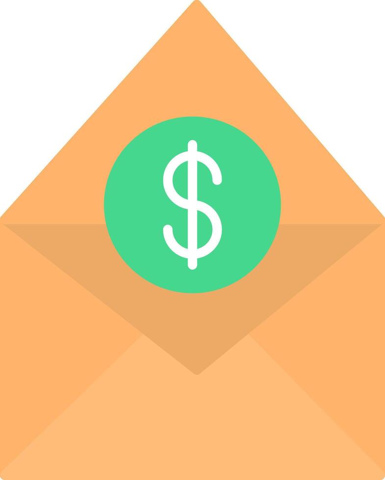 salaris mail vlak licht icoon vector