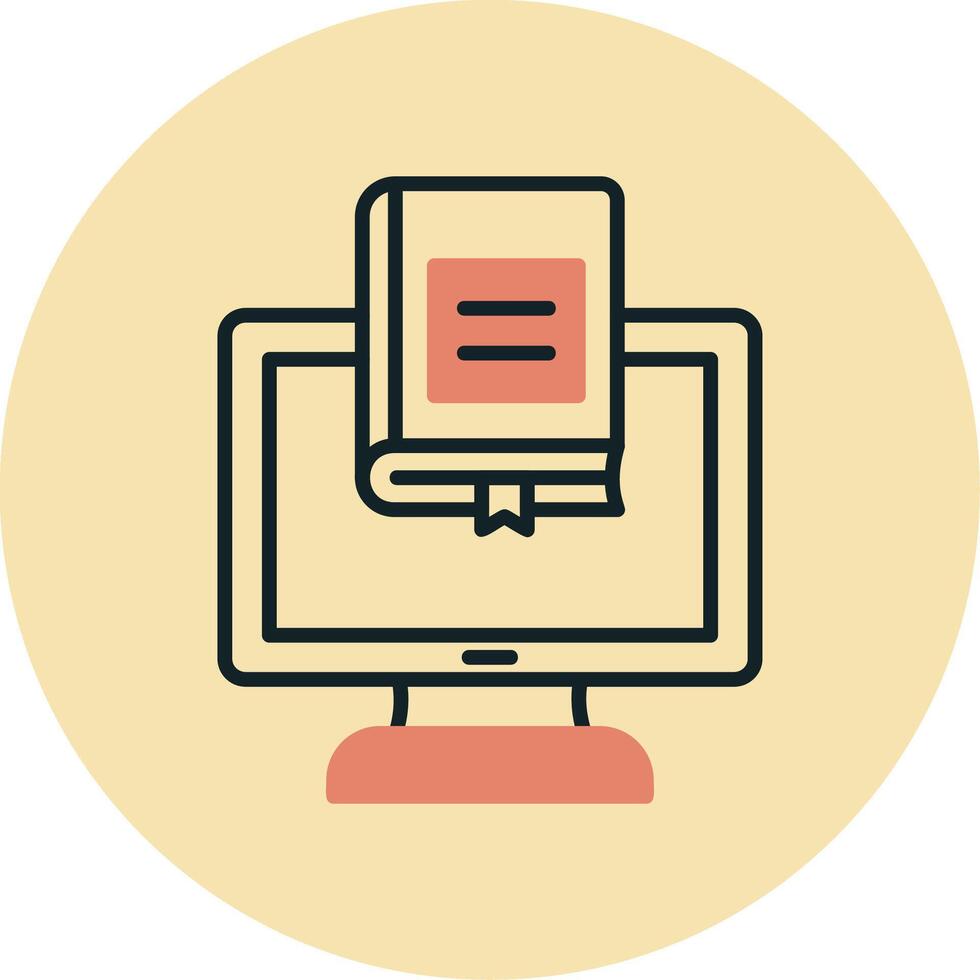 online bibliotheek vector icoon