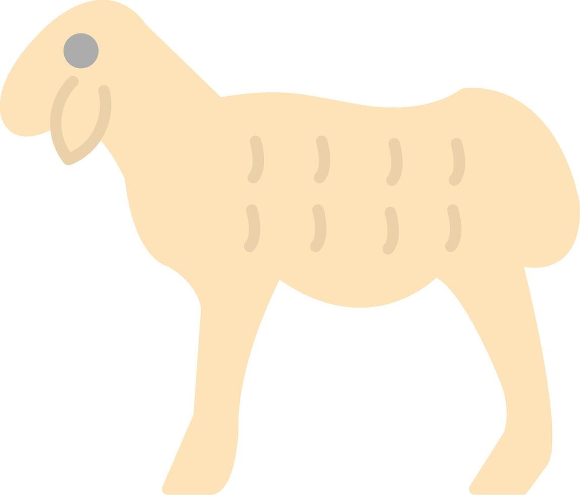 schapen vlak licht icoon vector