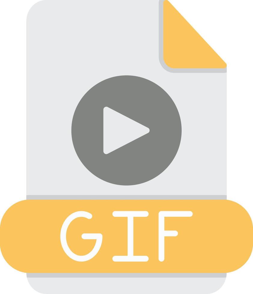 gif vlak licht icoon vector