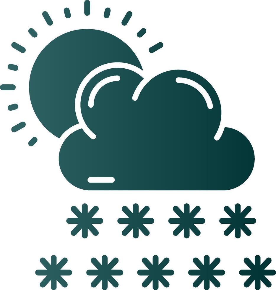 sneeuw glyph helling groen icoon vector