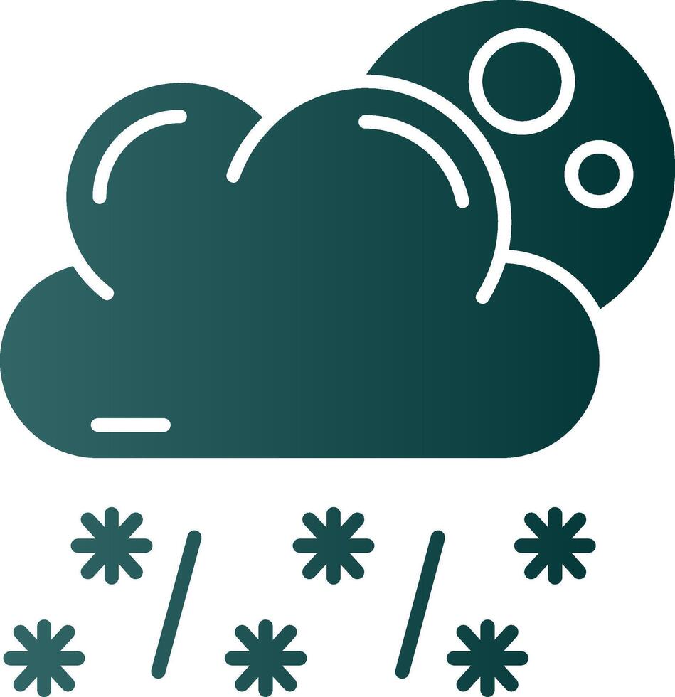 sneeuw glyph helling groen icoon vector