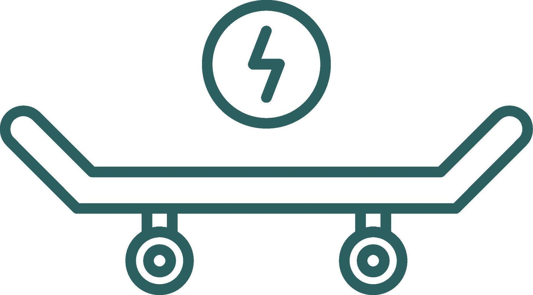 skateboard lijn verloop pictogram vector