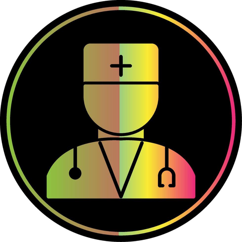 dokter glyph ten gevolge kleur icoon vector