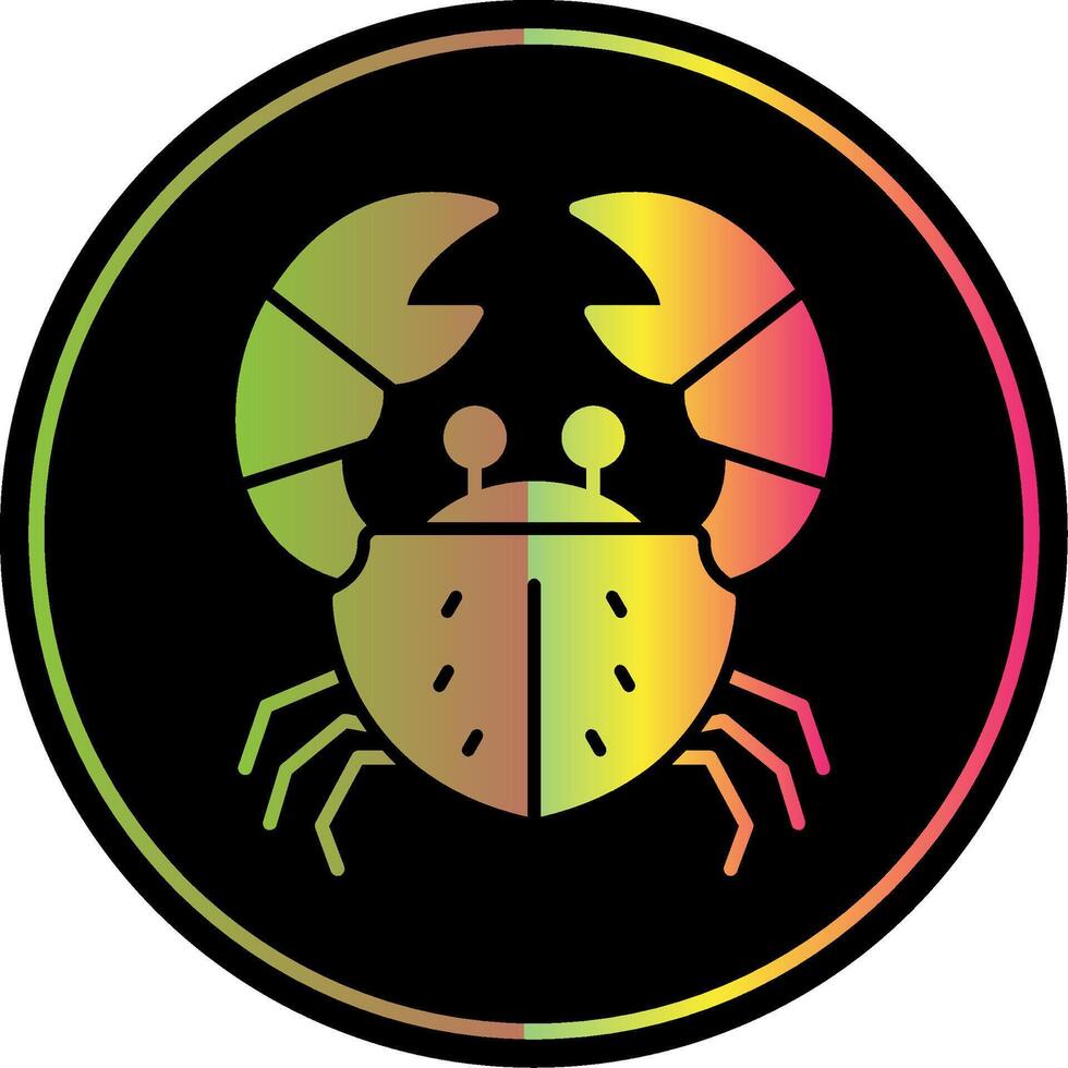 krab glyph ten gevolge kleur icoon vector