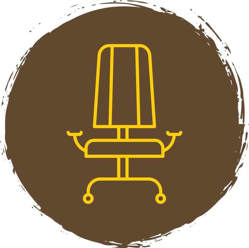 fauteuil lijn cirkel geel icoon vector