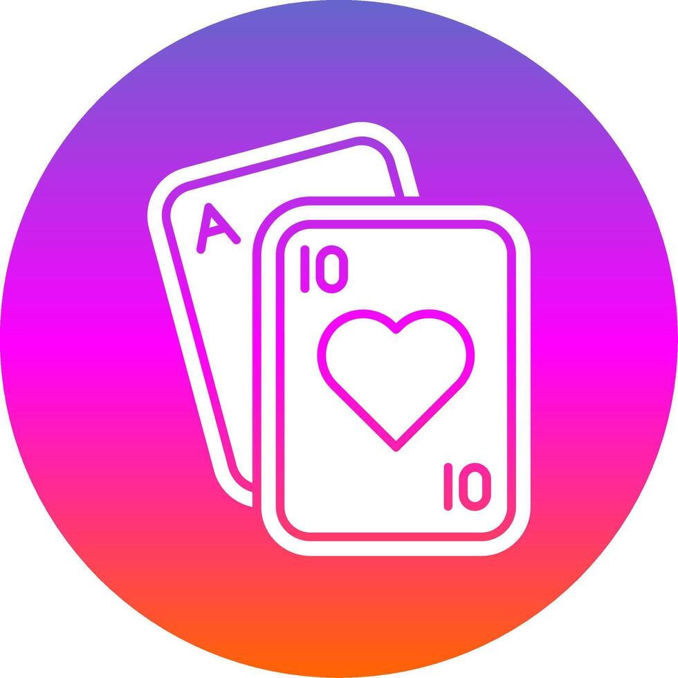 poker glyph helling cirkel icoon vector