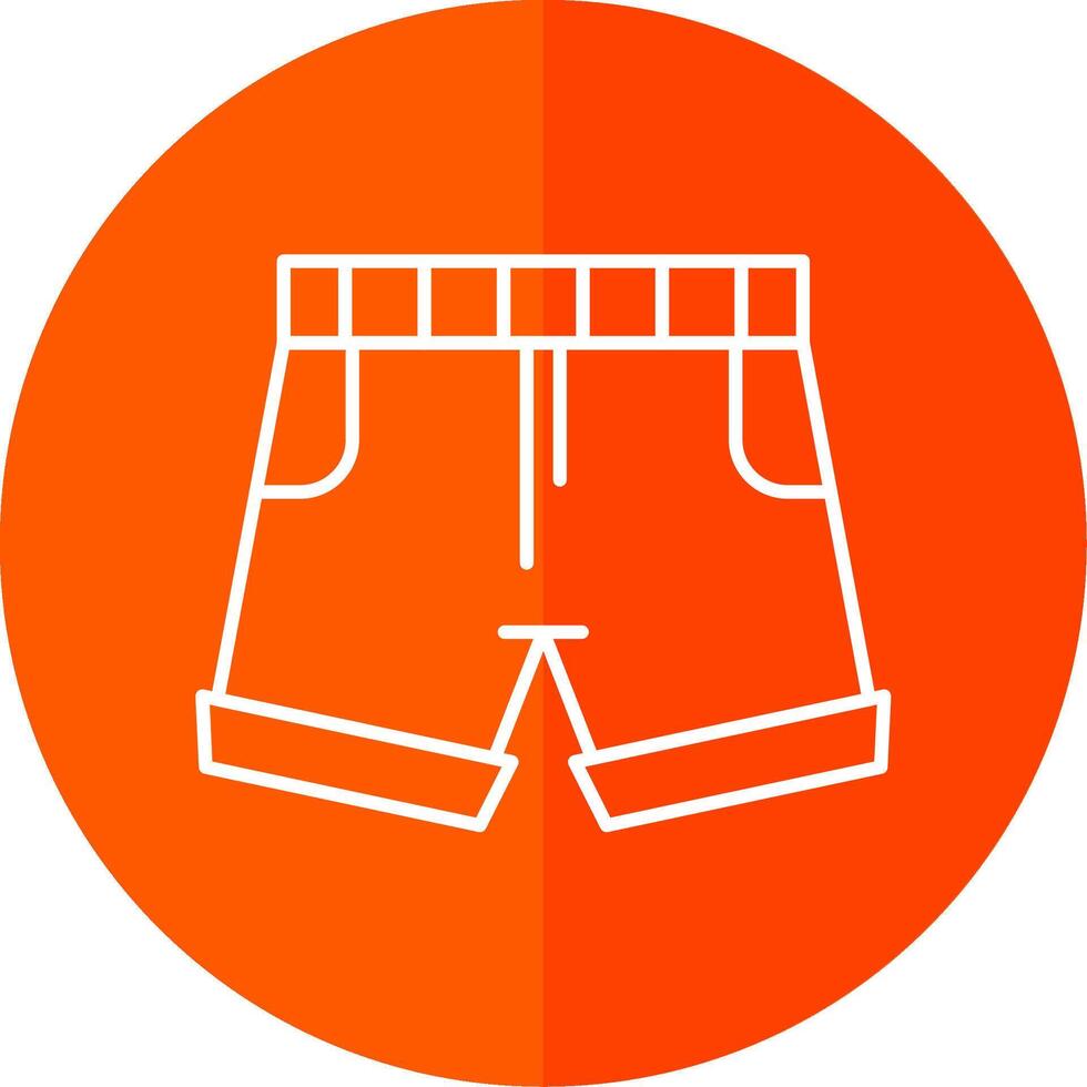 shorts lijn rood cirkel icoon vector