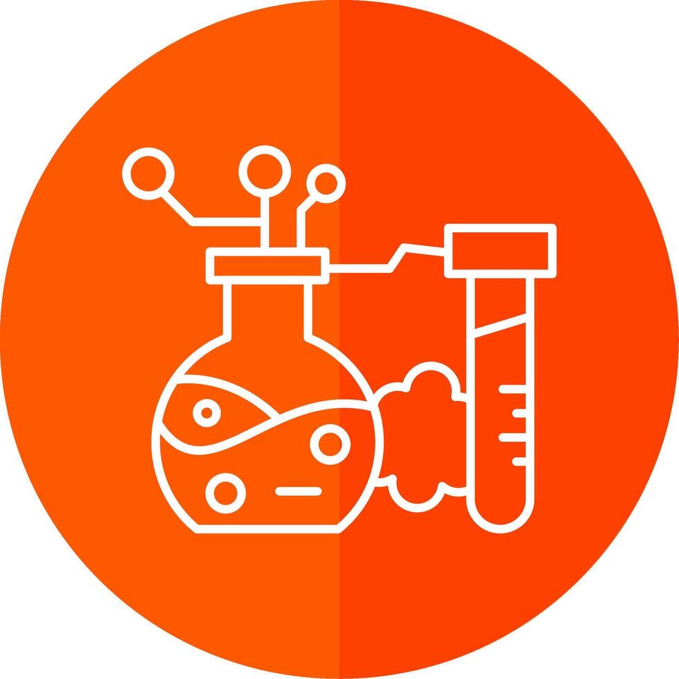chemisch reactie lijn rood cirkel icoon vector