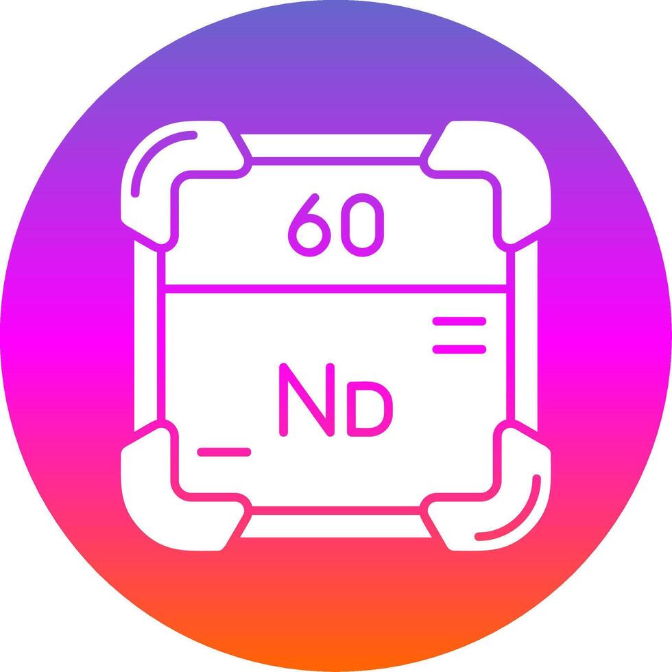 neodymium glyph helling cirkel icoon vector