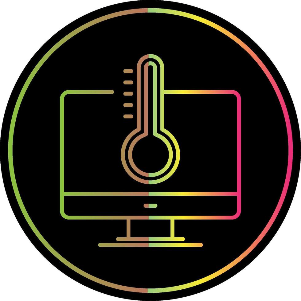 temperatuur lijn helling ten gevolge kleur icoon vector