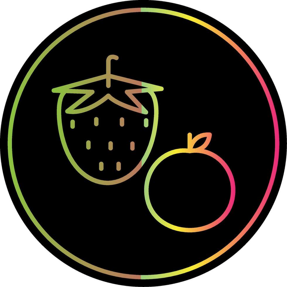 fruit lijn helling ten gevolge kleur icoon vector