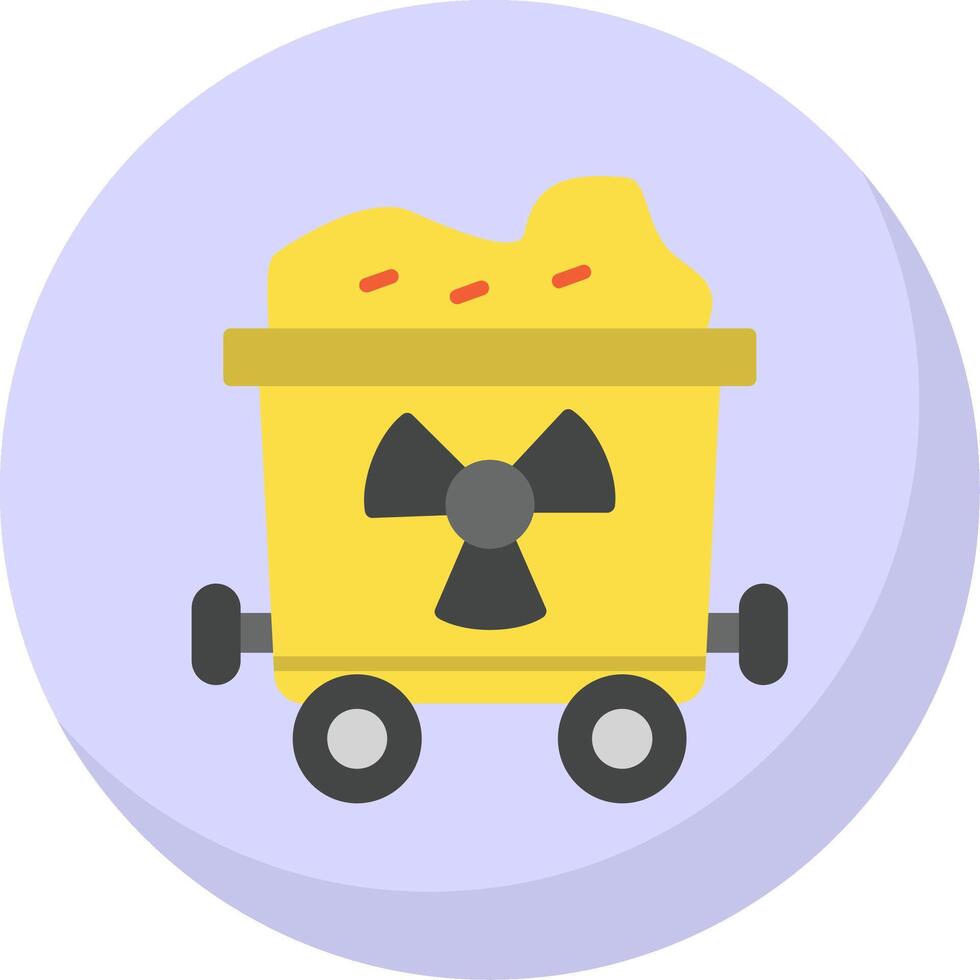 uranium vlak bubbel icoon vector