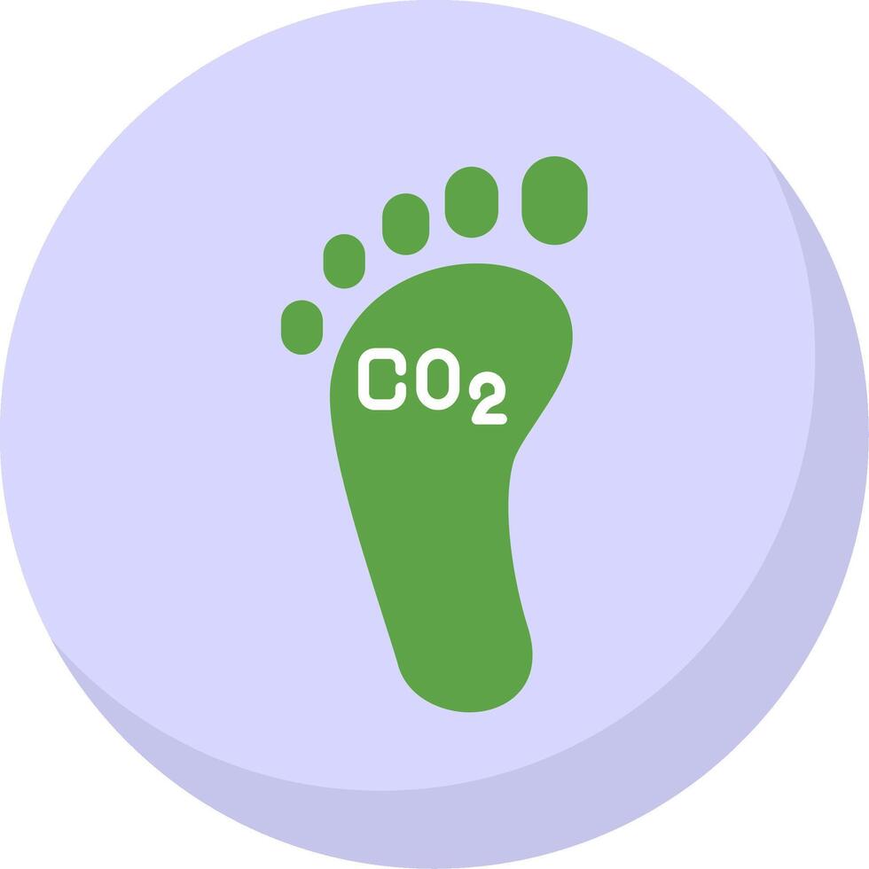 koolstof voetafdruk vlak bubbel icoon vector