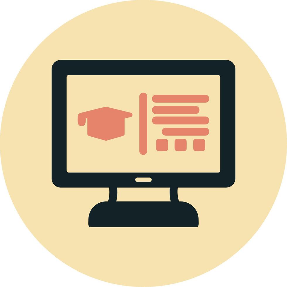 online onderwijs vector icoon