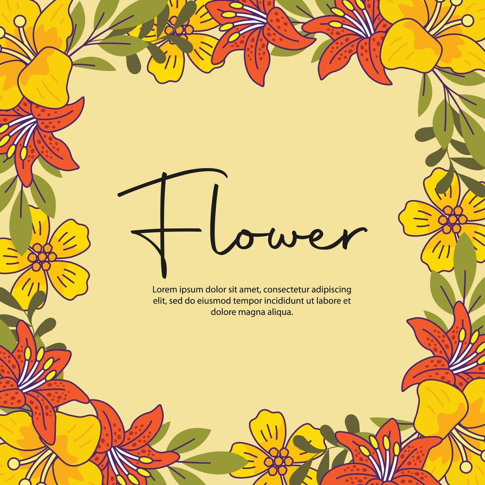 element bloemen kader verzameling ontwerp vector