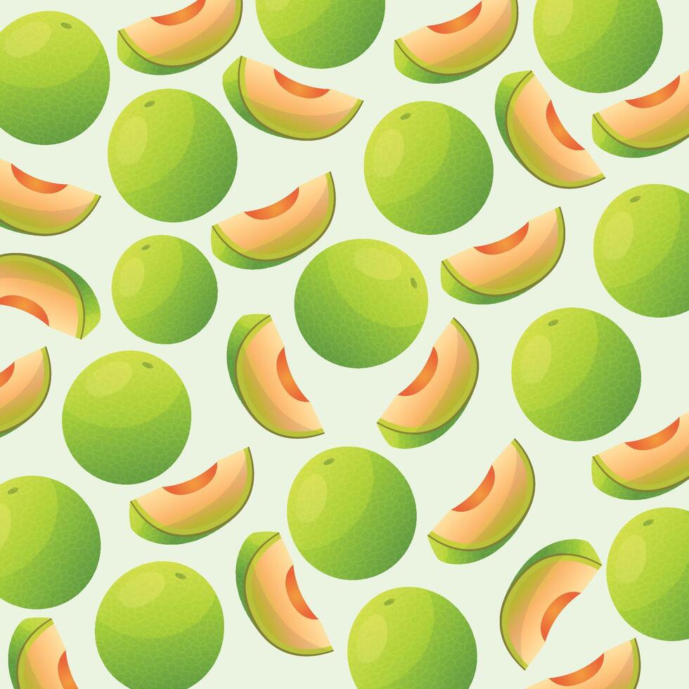 meloen fruit patroon achtergrond ontwerp vector