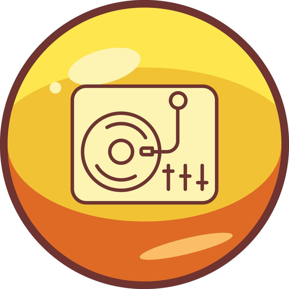 draaitafel vector pictogram