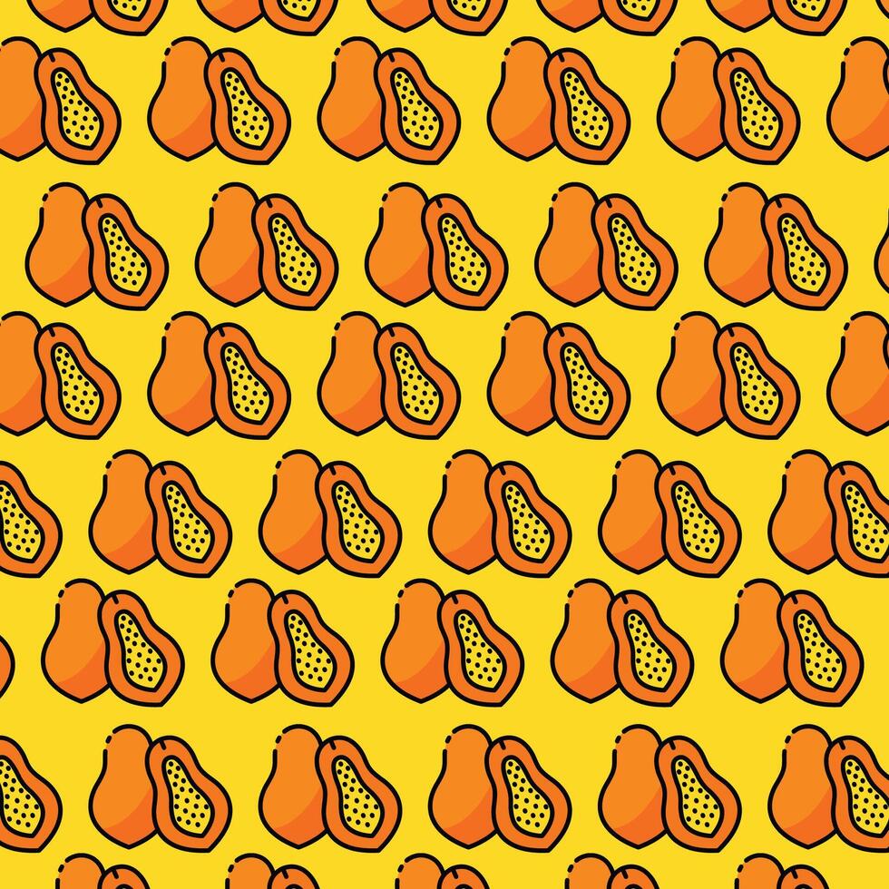 papaja patroon ontwerp of achtergrond vector