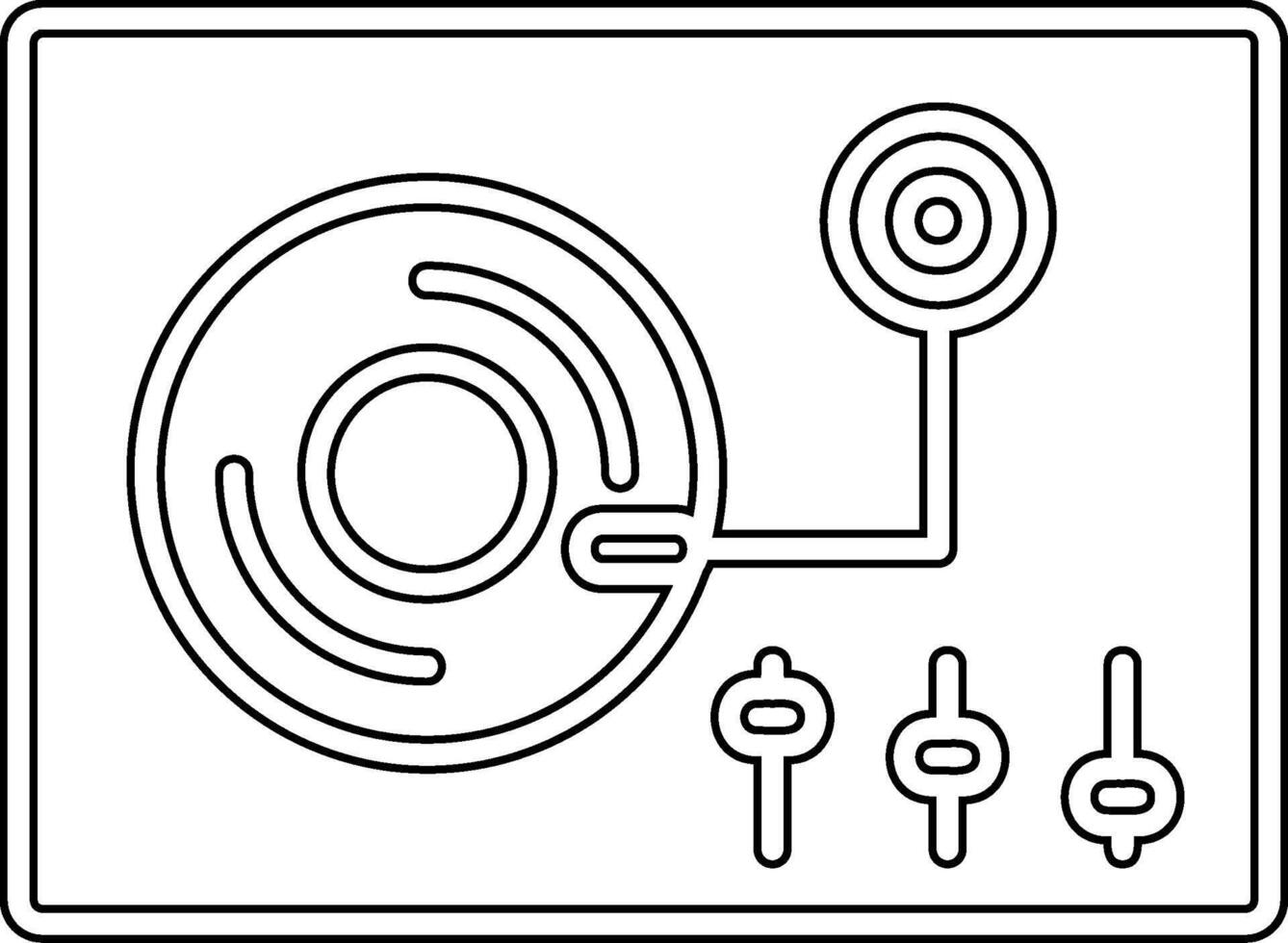 draaitafel vector pictogram