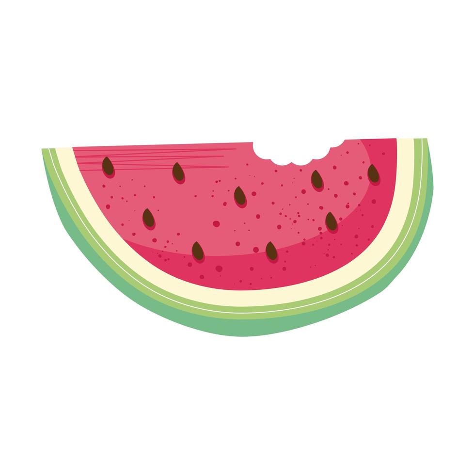 halve watermeloen fruit voedzaam icoon vector