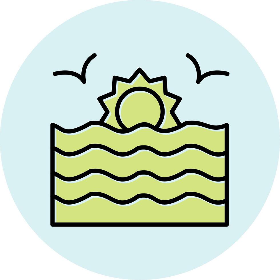 zonsondergang vector pictogram