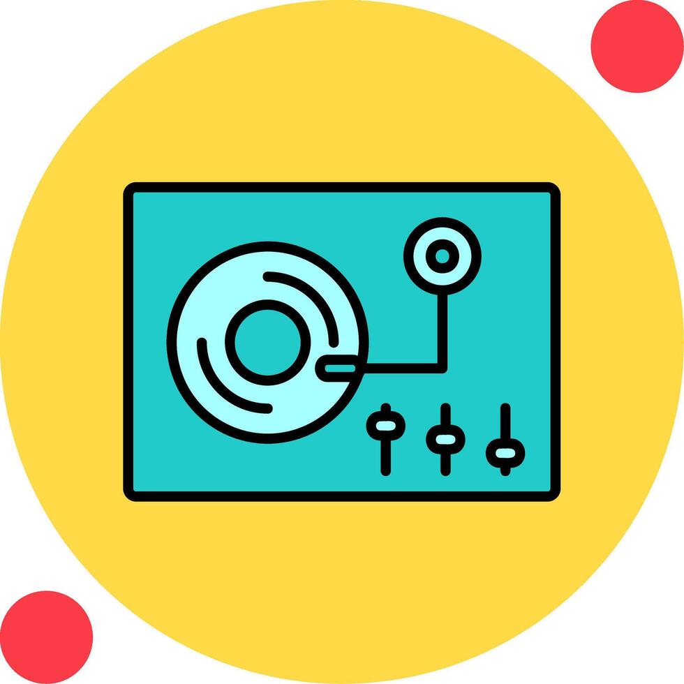 draaitafel vector pictogram