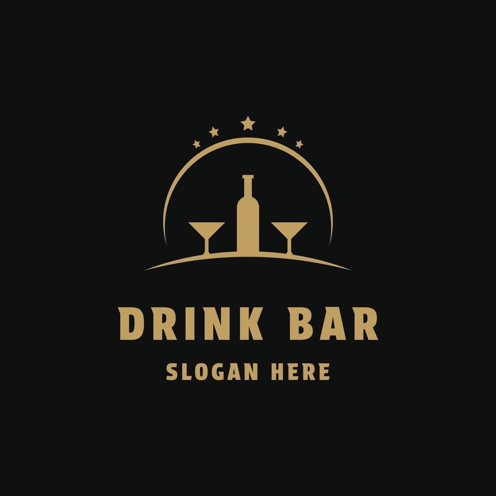 mobiel drankje bar restaurant logo ontwerp concept vector