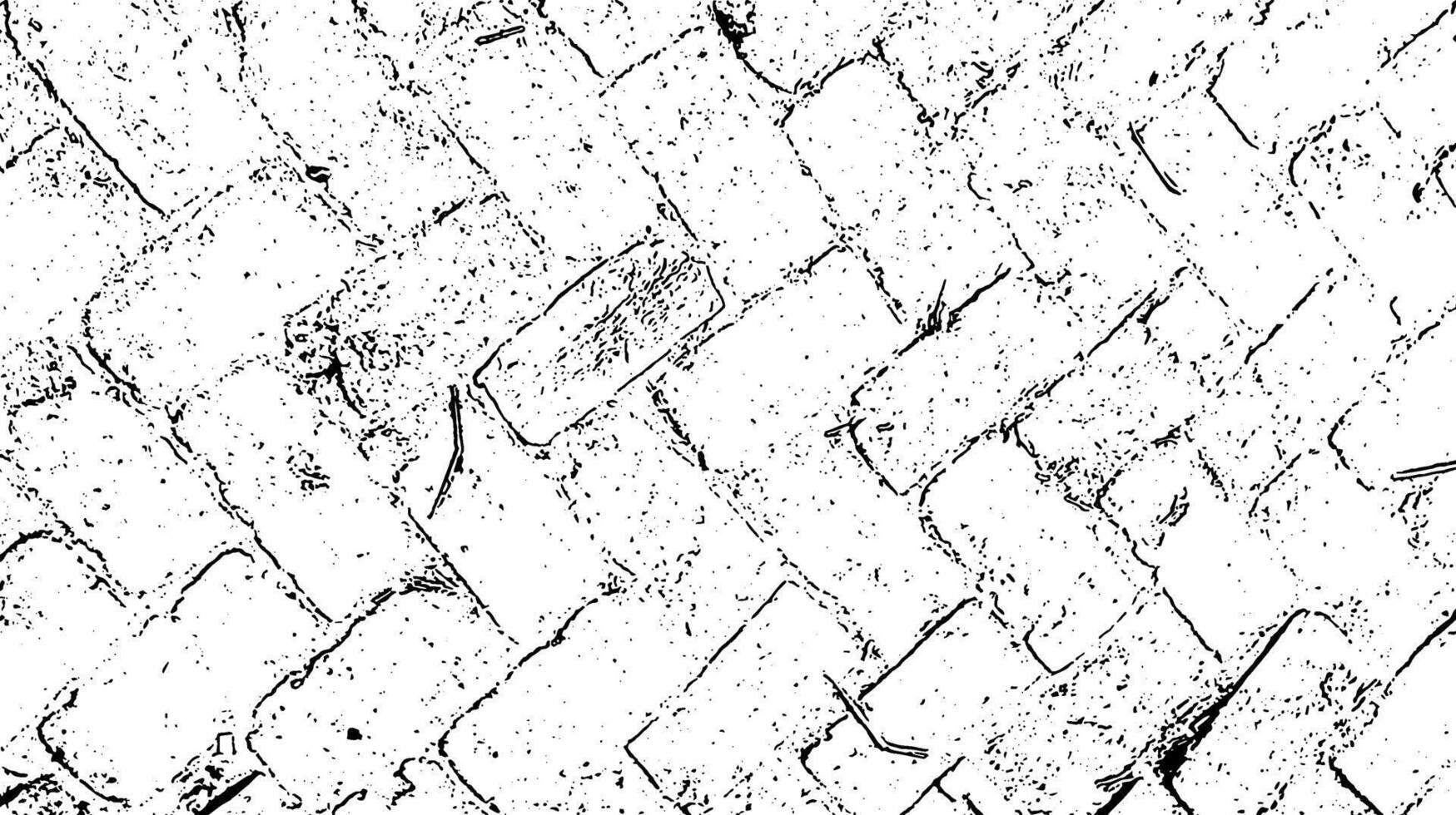 een zwart en wit tekening van een steen muur, een reeks van vier verschillend steen muren, vier verschillend types van steen bestrating stenen, wijnoogst steen muur vector, vector