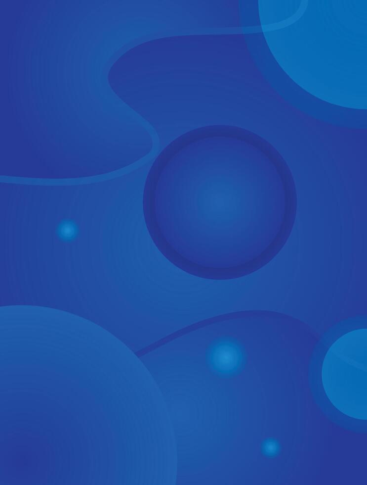 een blauw achtergrond met cirkels en bubbels, veelhoek achtergrond afgeronde vorm vlak ontwerp, golvend vormen meetkundig behang ontwerp vector