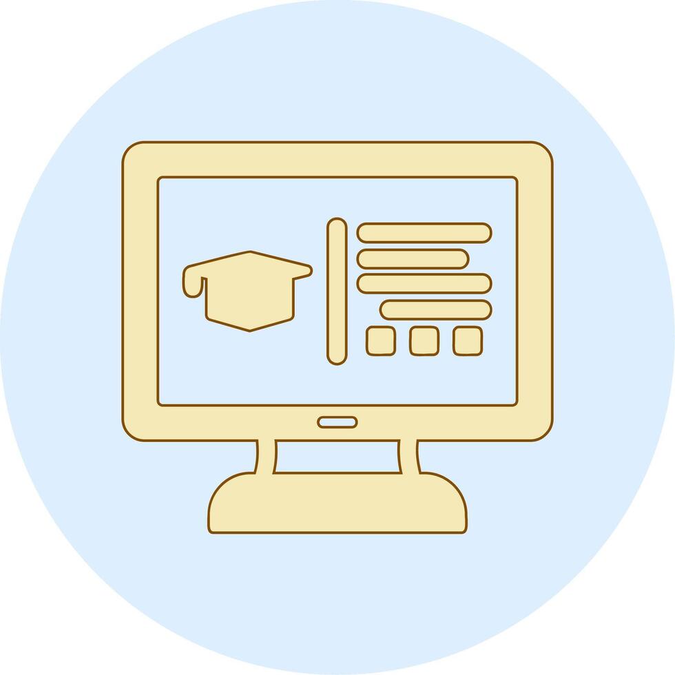 online onderwijs vector icoon