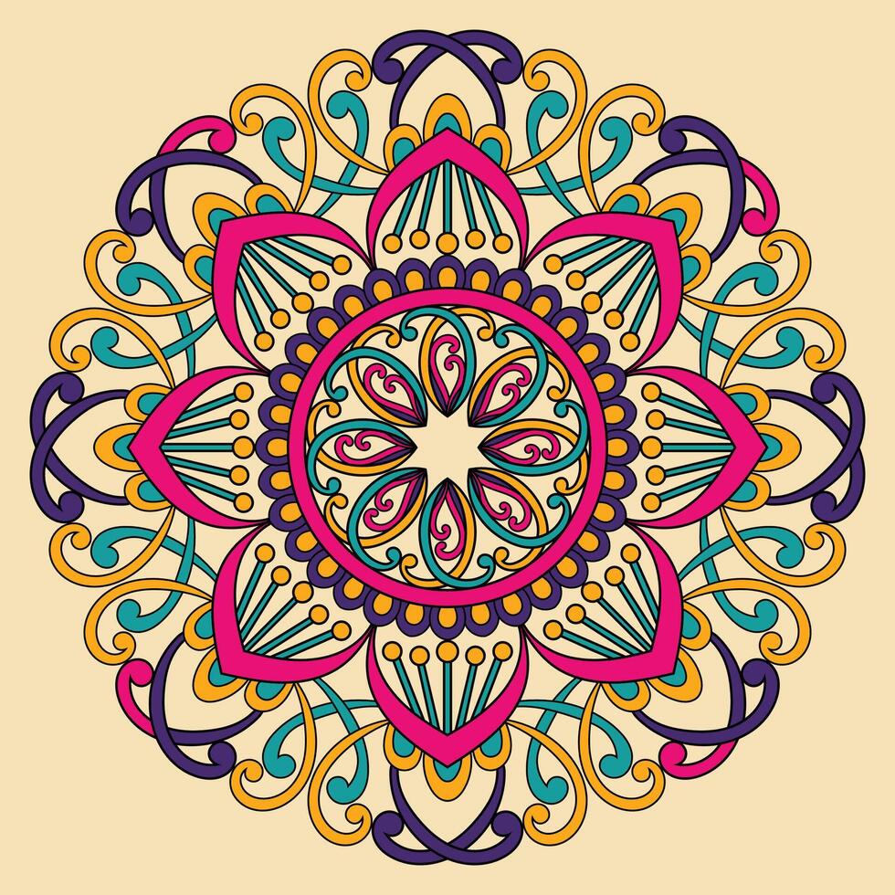 bloem mandala ontwerp, vector illustratie