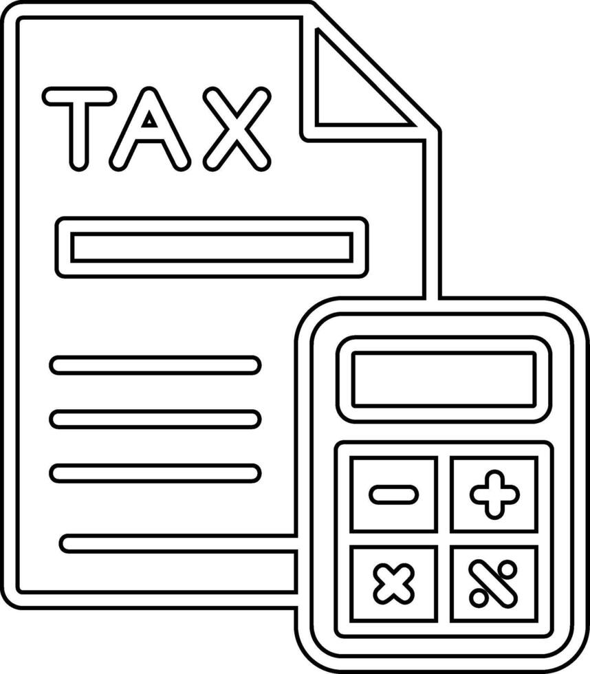 belasting berekening vector icoon