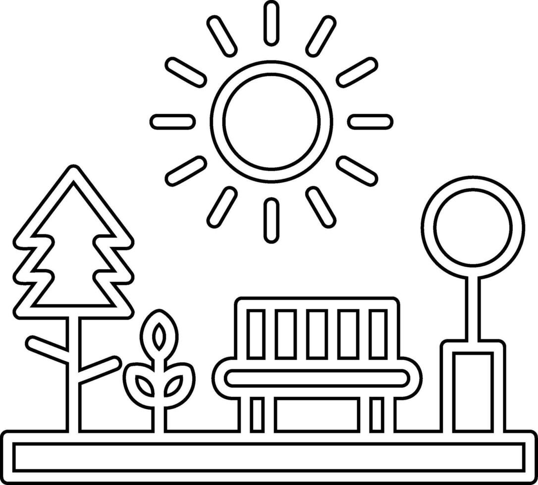 park vector pictogram