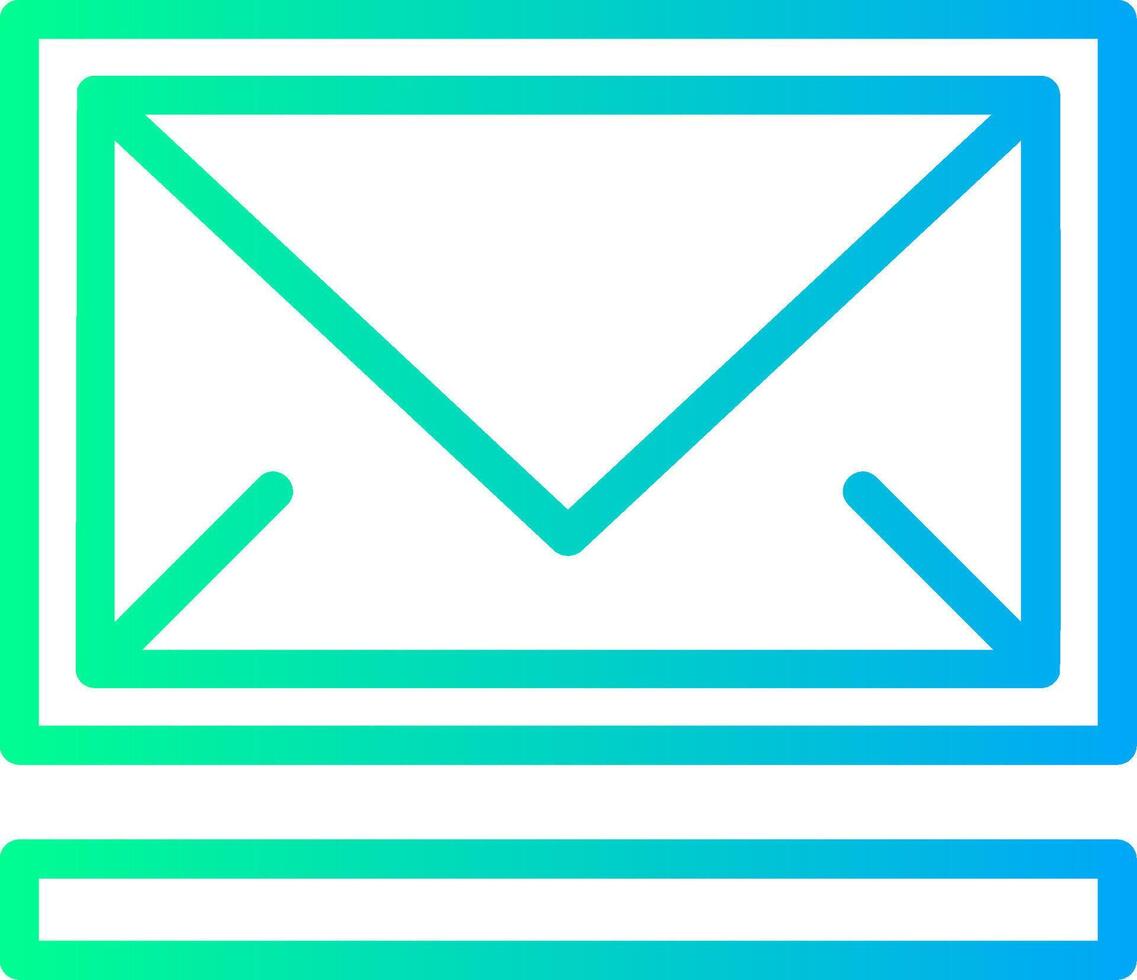 mail lineair helling icoon vector