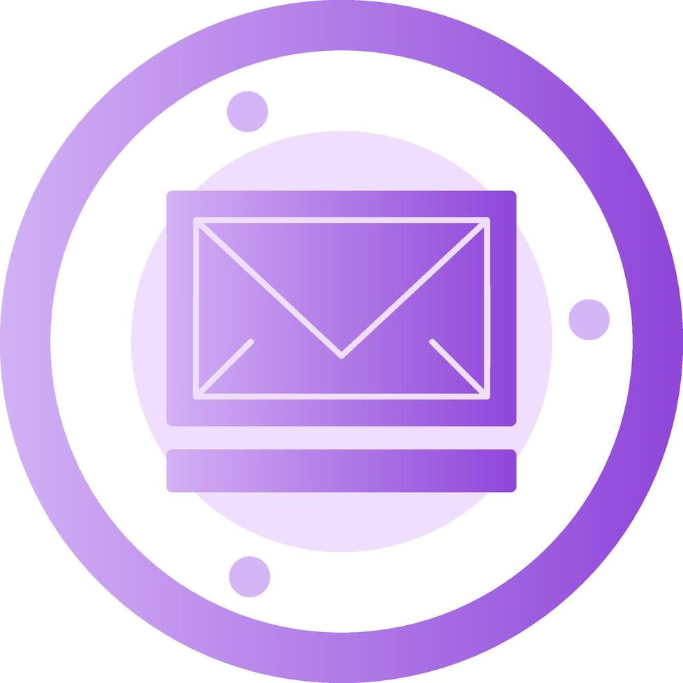 mail glyph helling icoon vector