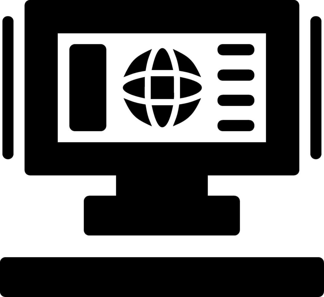 wereldbol glyph-pictogram vector