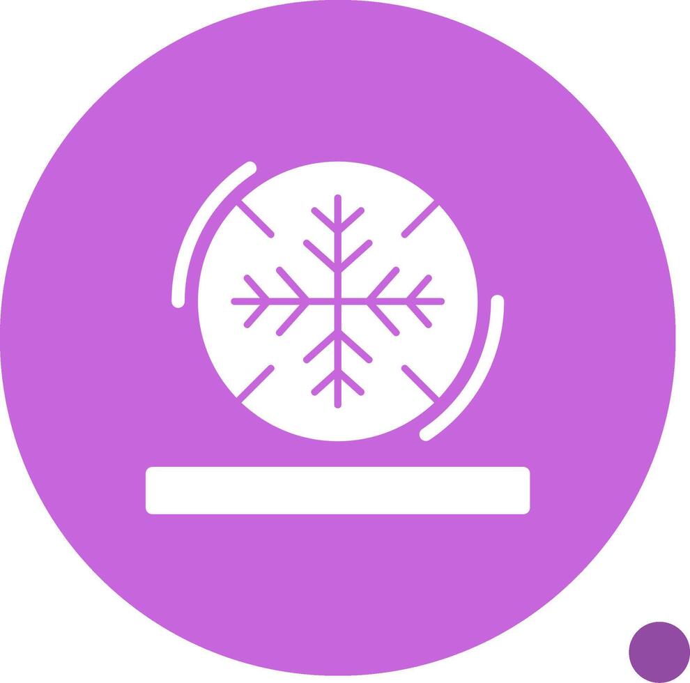 sneeuwvlok glyph schaduw icoon vector