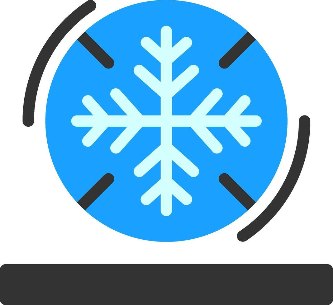 platte pictogram sneeuwvlok vector