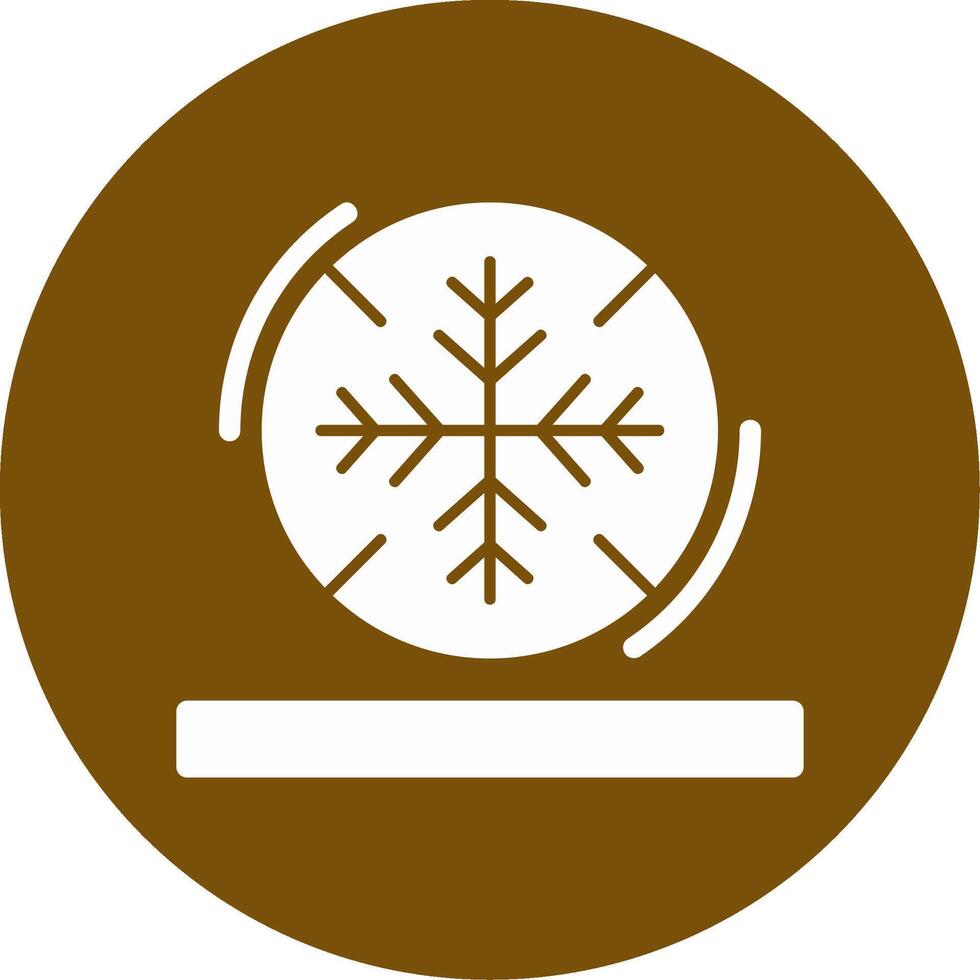 sneeuwvlok glyph cirkel icoon vector